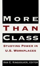 book More Than Class: Studying Power in U.S. Workplaces