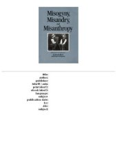 book Misogyny, Misandry and Misanthropy