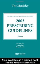 book Maudesley Prescribing Guidelines