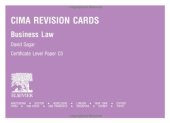 book CIMA Revision Cards: Business Law (CIMA Revision Cards)