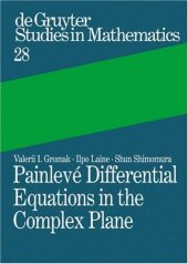 book Painleve Differential Equations in the Complex Plane