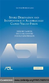 book Stable Domination and Independence in Algebraically Closed Valued Fields