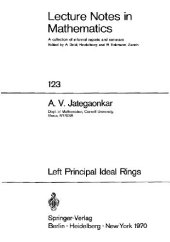 book Left Principal Ideal Rings