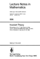 book Invariant theory: proceedings of the 1st 1982 session of the Centro internazionale matematico estivo