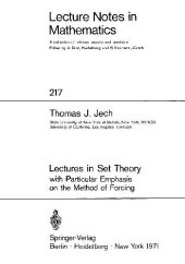 book Lectures in Set Theory with Particular Emphasis on the Method of Forcing