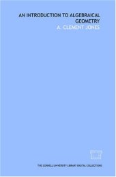 book An Introduction to Algebraical Geometry