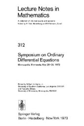 book Symposium on Ordinary Differential Equations, Minneapolis, Minnesota, May 29-30, 1972; [proceedings]