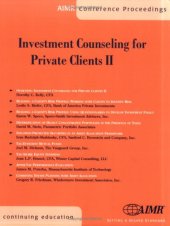 book Investment Counseling for Private Clients II