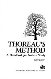 book Thoreau's Method: A Handbook for Nature Study (PHalarope books)