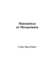 book Matemáticas en Mesopotamia