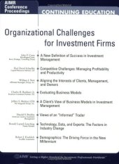 book Organizational Challenges for Investment Firms