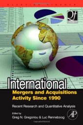 book International Mergers and Acquisitions Activity Since 1990: Recent Research and Quantitative Analysis (Quantitative Finance) (Quantitative Finance)