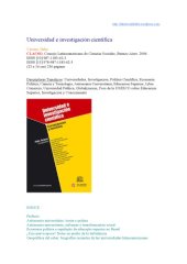 book Universidad E Investigacion Cientifica: Convergencias y Tensiones