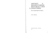 book Ancient Mesopotamian Materials and Industries: The Archaeological Evidence