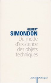 book Du mode d'existence des objets techniques