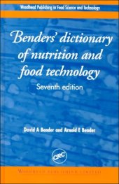 book Benders' dictionary of nutrition and food technology, Eighth Edition