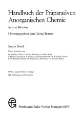 book Handbuch der Präparativen Anorganischen Chemie, 3. Auflage, Band I