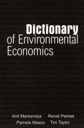 book Dictionary of Environmental Economics