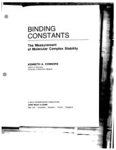 book Binding Constants: The Measurement of Molecular Complex Stability