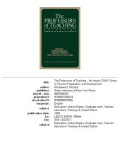 book The Professors of Teaching