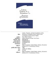 book Liberty, Property, and the Foundations of the American Constitution