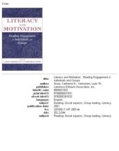 book Literacy and Motivation: Reading Engagement in individuals and Groups