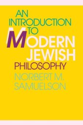 book An Introduction to Modern Jewish Philosophy