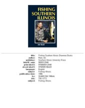 book Fishing Southern Illinois (Shawnee Books)