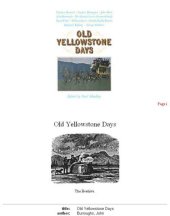 book Old Yellowstone Days