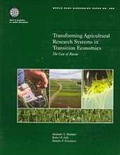 book Transforming Agricultural Research Systems in Transition Economies: The Case of Russia (World Bank Discussion Paper)