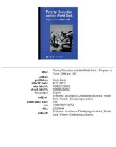 book Poverty Reduction & the World Bank: Progress in Fiscal 1996 & 1997