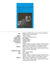 book Reagan and Public Discourse in America (Studies in Rhetoric and Communication)