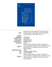 book Non-Payment in the Electricity Sector in Eastern Europe and the Former Soviet Union (World Bank Technical Paper, No. 423)