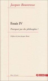 book Essais : Pourquoi pas des philosophes?