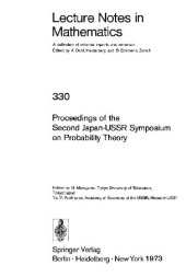 book Proceedings of the Second Japan-USSR Symposium on Probability Theory