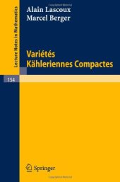 book Varietes Kahleriennes Compactes