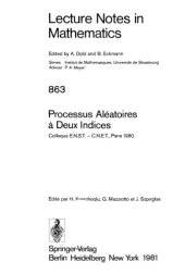 book Processus Aléatoires à Deux Indices: Colloque E.N.S.T. - C.N.E.T., Paris 1980