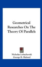 book Geometrical Researches on the Theory of Parallels