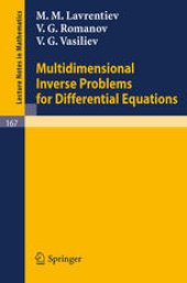 book Multidimensional Inverse Problems for Differential Equations