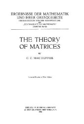 book The Theory of Matrices