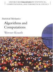 book Statistical Mechanics: Algorithms and Computations