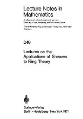 book Lectures on the Applications of Sheaves to Ring Theory