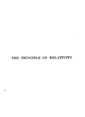 book The principle of relativity;: A collection of original memoirs on the special and general theory of relativity, 