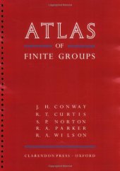 book Atlas of Finite Groups: Maximal Subgroups and Ordinary Characters for Simple Groups