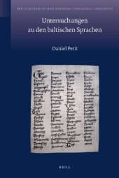 book Untersuchungen zu den baltischen Sprachen (Brill's Studies in Indo-European Languages & Linguistics)