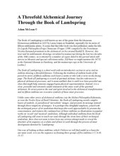 book A Threefold Alchemical Journey Through the Book of Lambspring