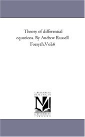 book Theory of differential equations Volume IV (Part 3): Ordinary Linear Equations