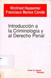 book Introducción a la Criminología y al Derecho Penal  Spanish 