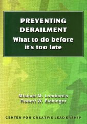 book Preventing Derailment: What to Do Before It's Too Late (Technical Report Series ; No. 138g)