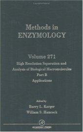 book Methods in High Resolution Separation and Analysis of Biological Macromolecules: Applications, Part B